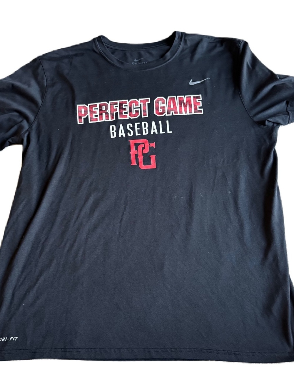 Nike Black Short Sleeve T-Shirt Red Perfect Game Baseball XXL Black